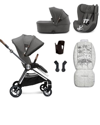 Strada 6 Piece Essentials Bundle with Grey Sirona Car Seat